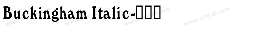 Buckingham Italic字体转换